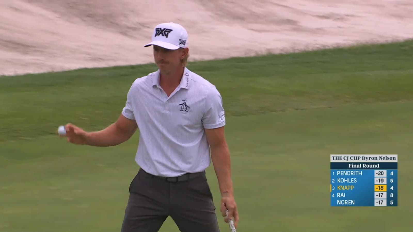 Jake Knapp reaches in two setting up birdie at THE CJ CUP