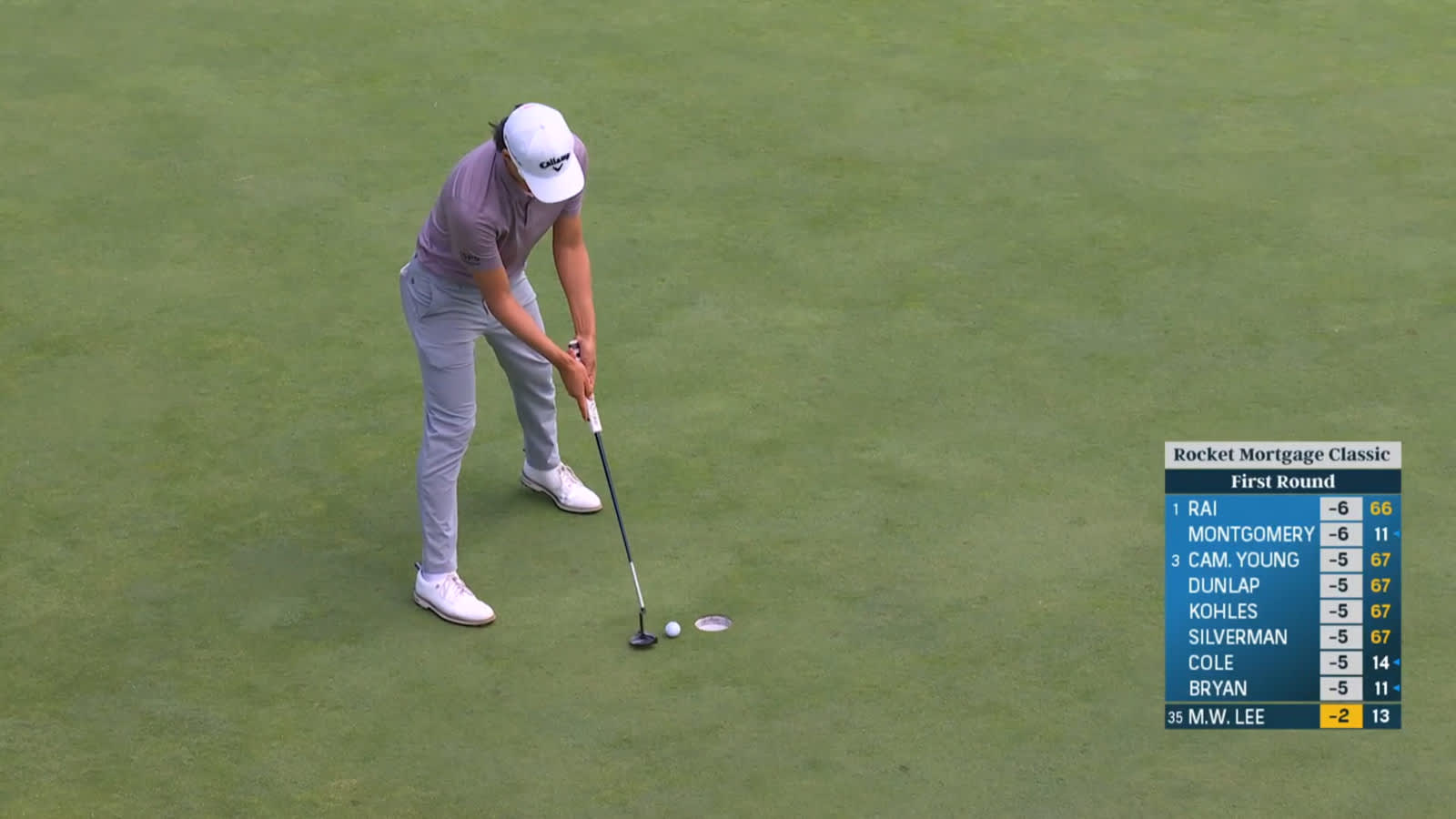 Min Woo Lee makes birdie on No. 14 at Rocket Mortgage