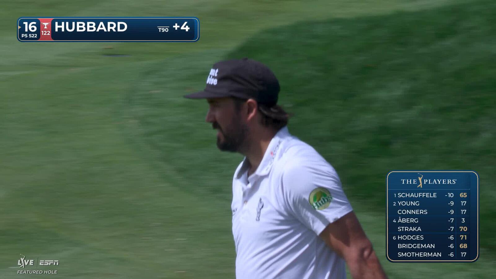 Mark Hubbard drains 10-foot birdie putt on No. 16 at THE PLAYERS