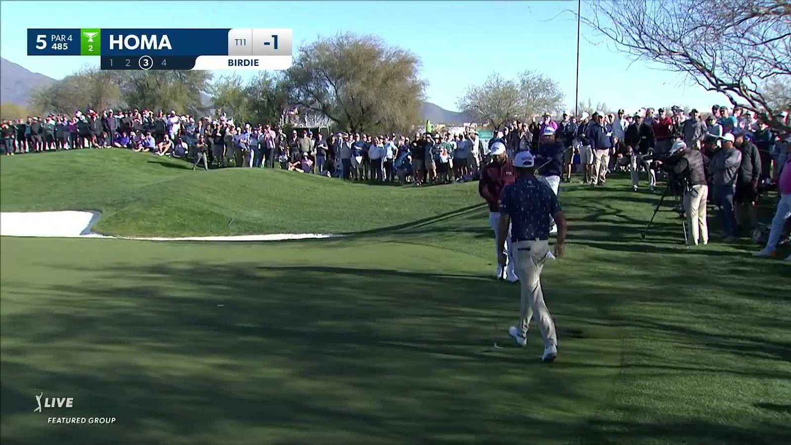 Max Homa makes birdie on No. 5 at WM Phoenix Open