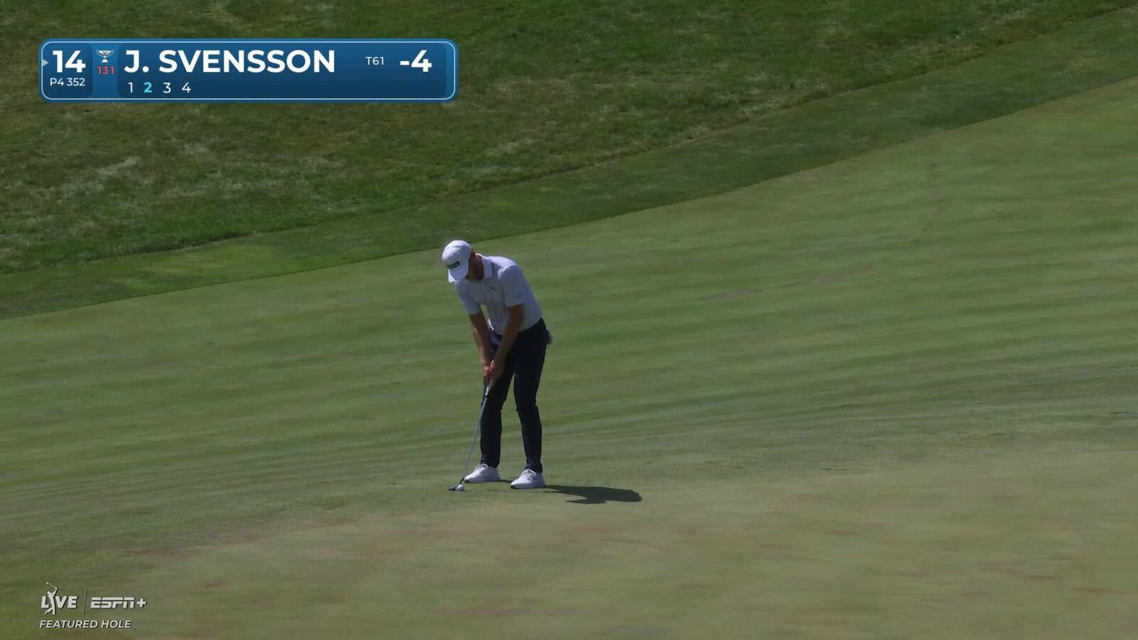 Jesper Svensson makes birdie on No. 14 at John Deere