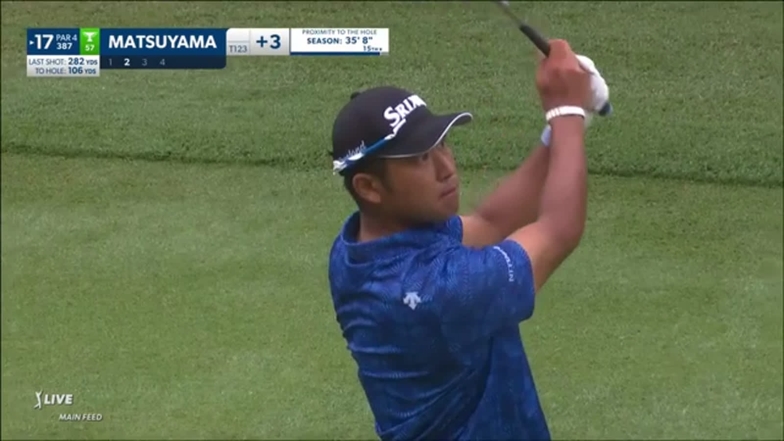 Hideki Matsuyama pulls the string to yield birdie at Wyndham