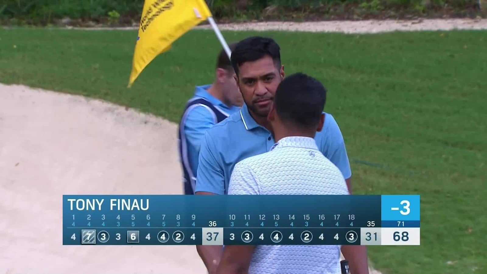 Tony Finau makes birdie on No. 18 at World Wide Technology