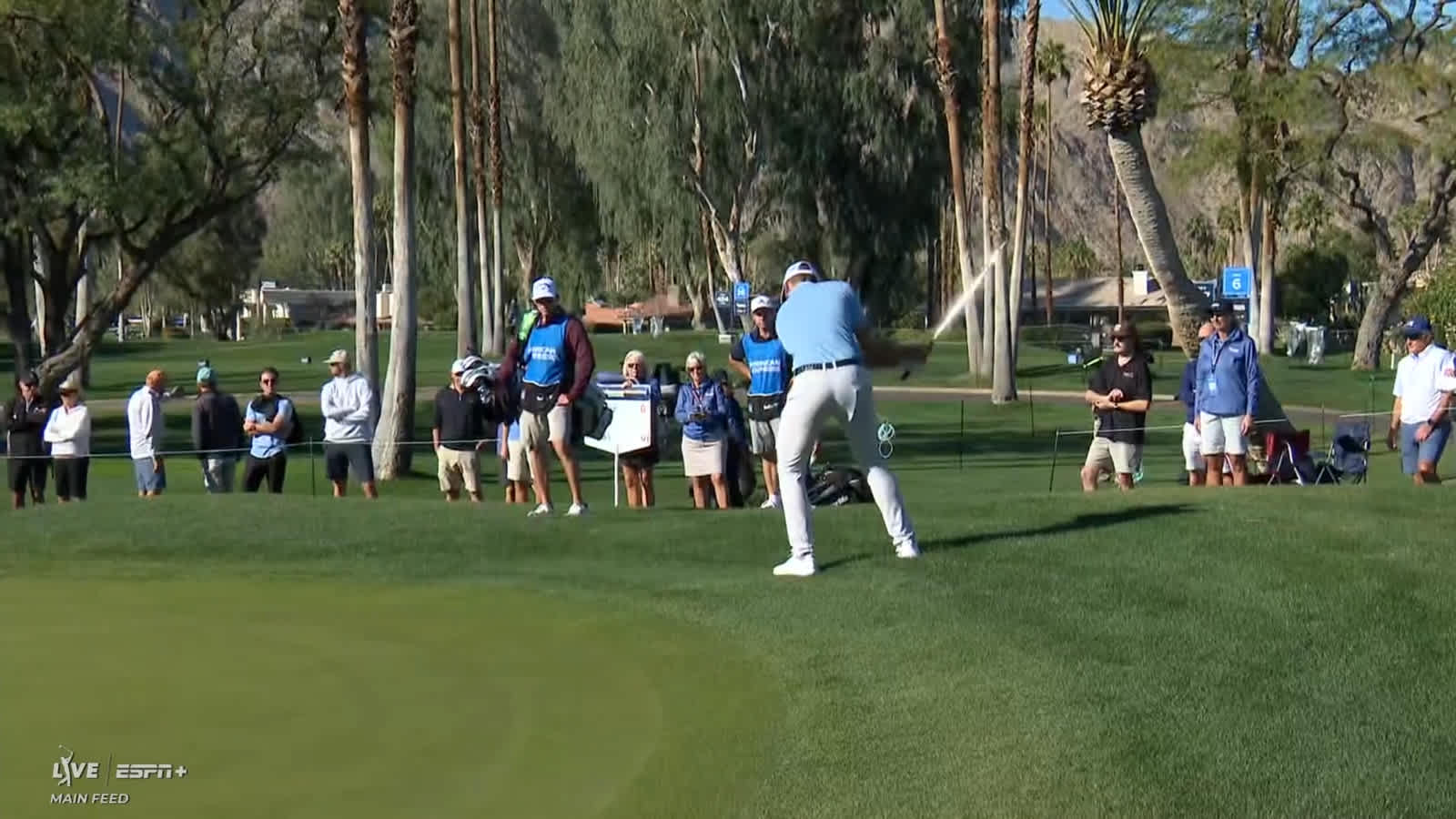Sam Burns gets up-and-down from tricky lie to set up tap-in birdie at The American Express