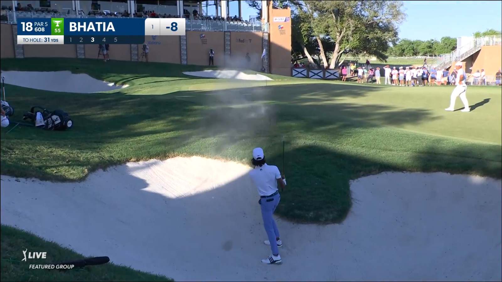 Akshay Bhatia gets up-and-down for birdie at Valero