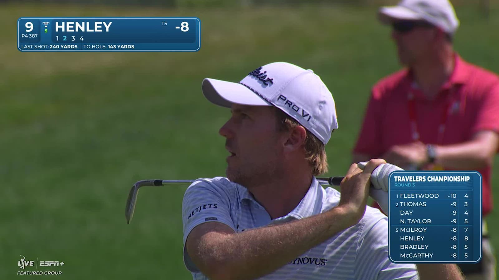 Russell Henley makes birdie on No. 9 at Travelers