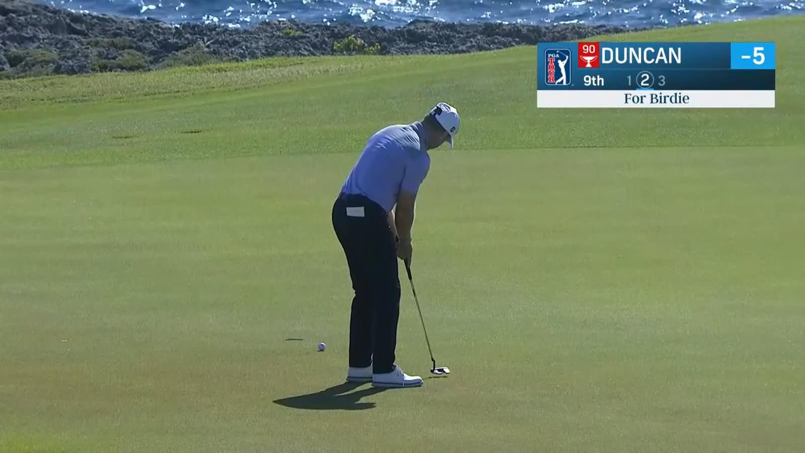 Tyler Duncan makes birdie putt at Corales Puntacana