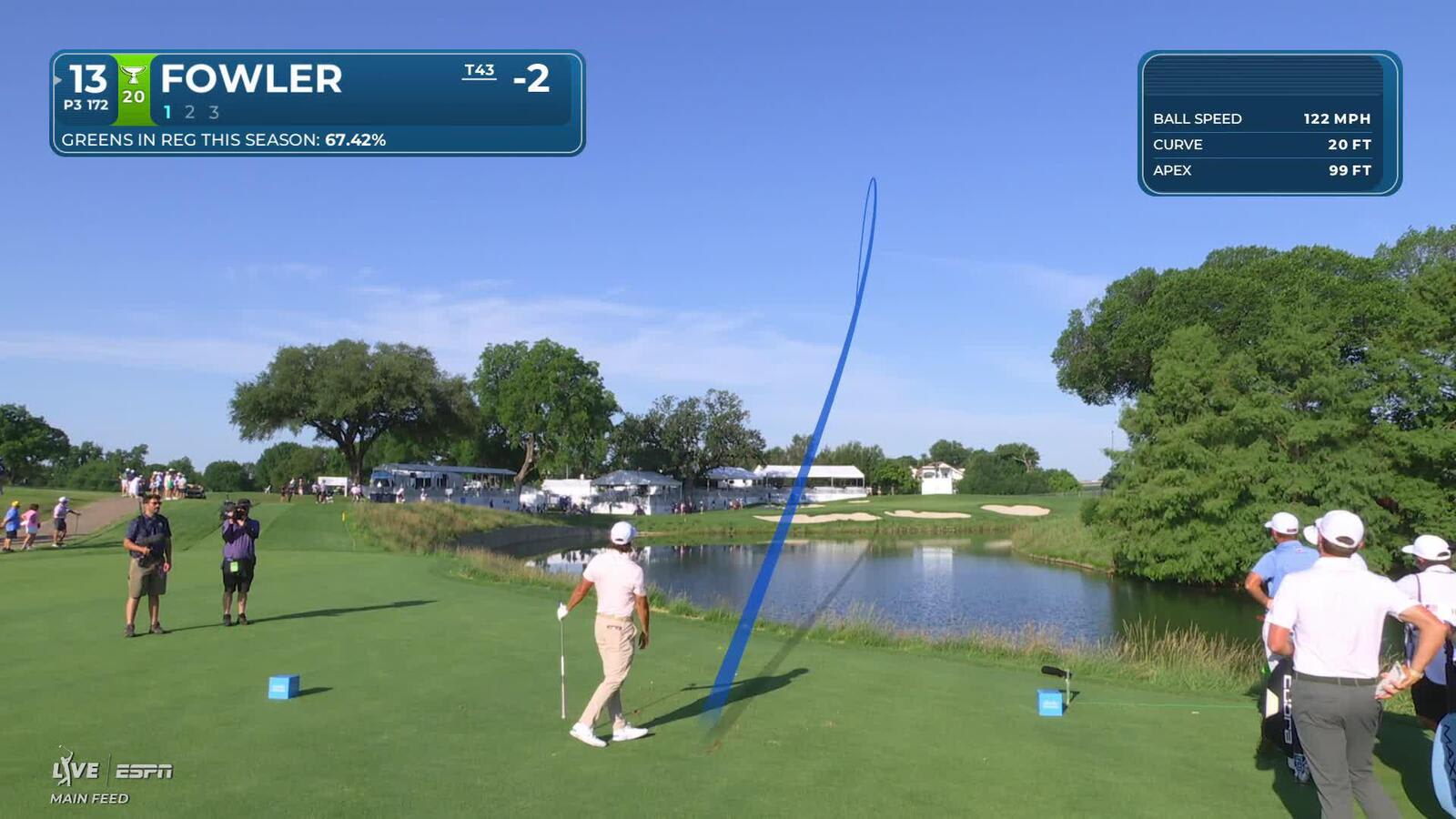 Rickie Fowler holes 37-foot shot for birdie on No. 13 at Charles Schwab