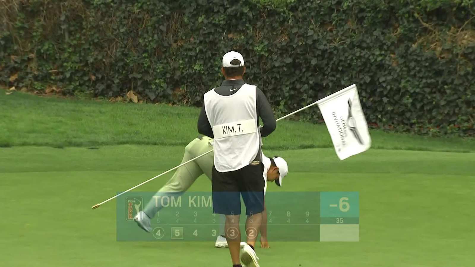 Tom Kim makes birdie on No. 6 at Genesis