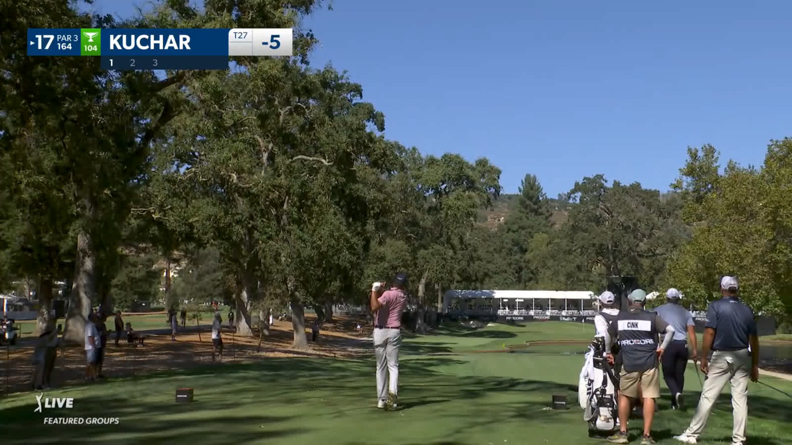 Matt Kuchar sticks tee shot, which leads to birdie at Procore