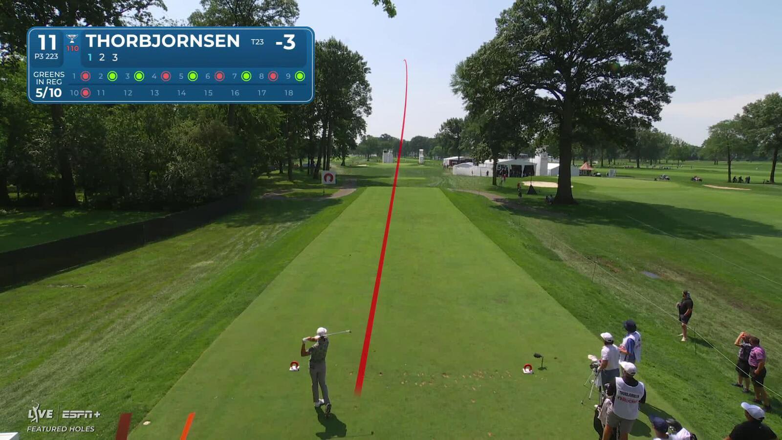 Michael Thorbjornsen makes birdie on No. 11 at Rocket Classic