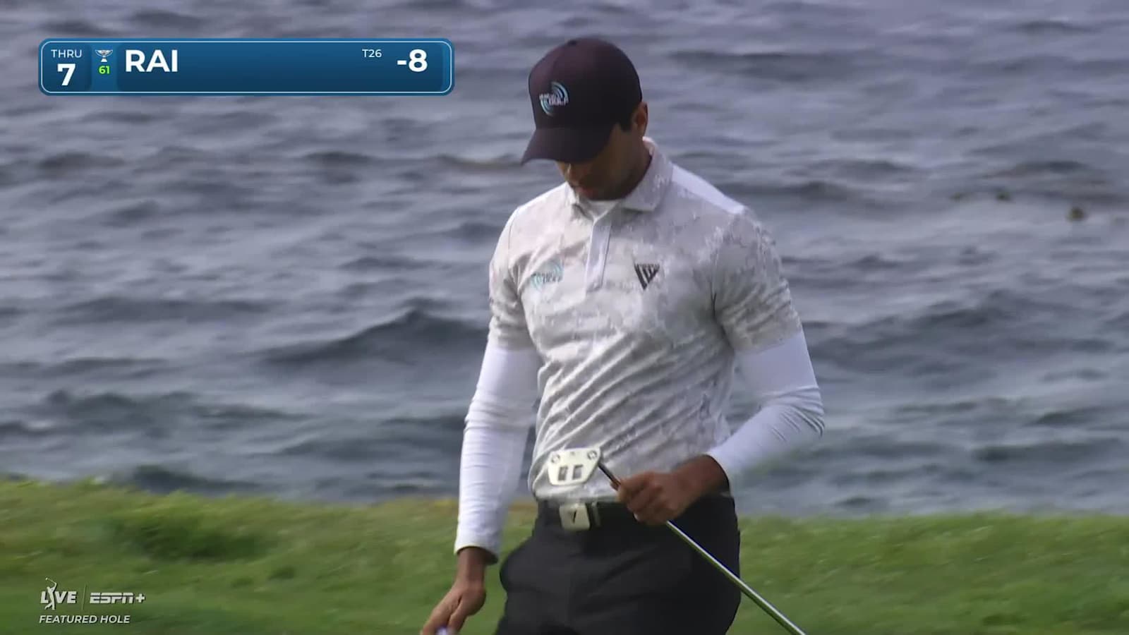 Aaron Rai hits tight low-bullet tee shot and birdies at AT&T Pebble Beach