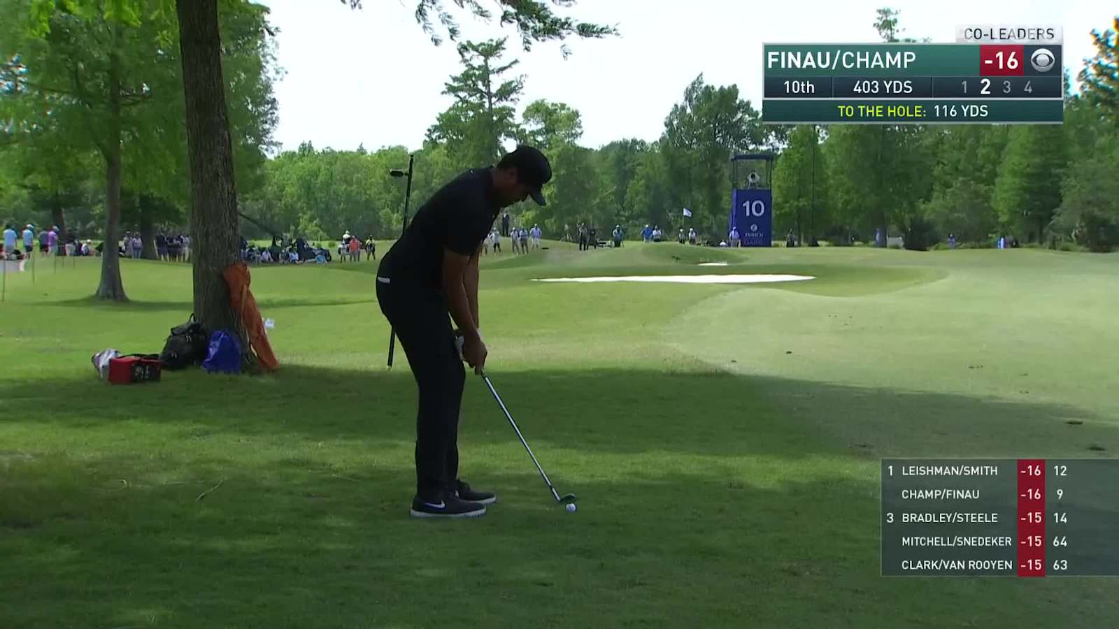 Tony Finau spins wedge tight and birdies at Zurich Classic