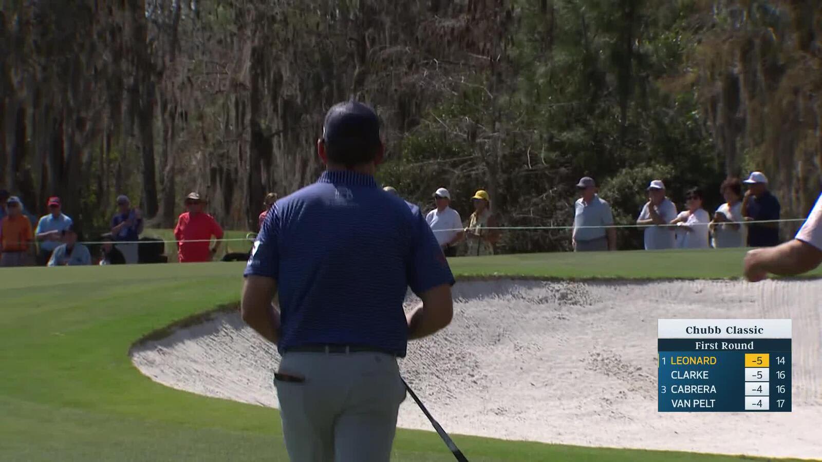 Justin Leonard makes birdie on No. 15 at Chubb Classic