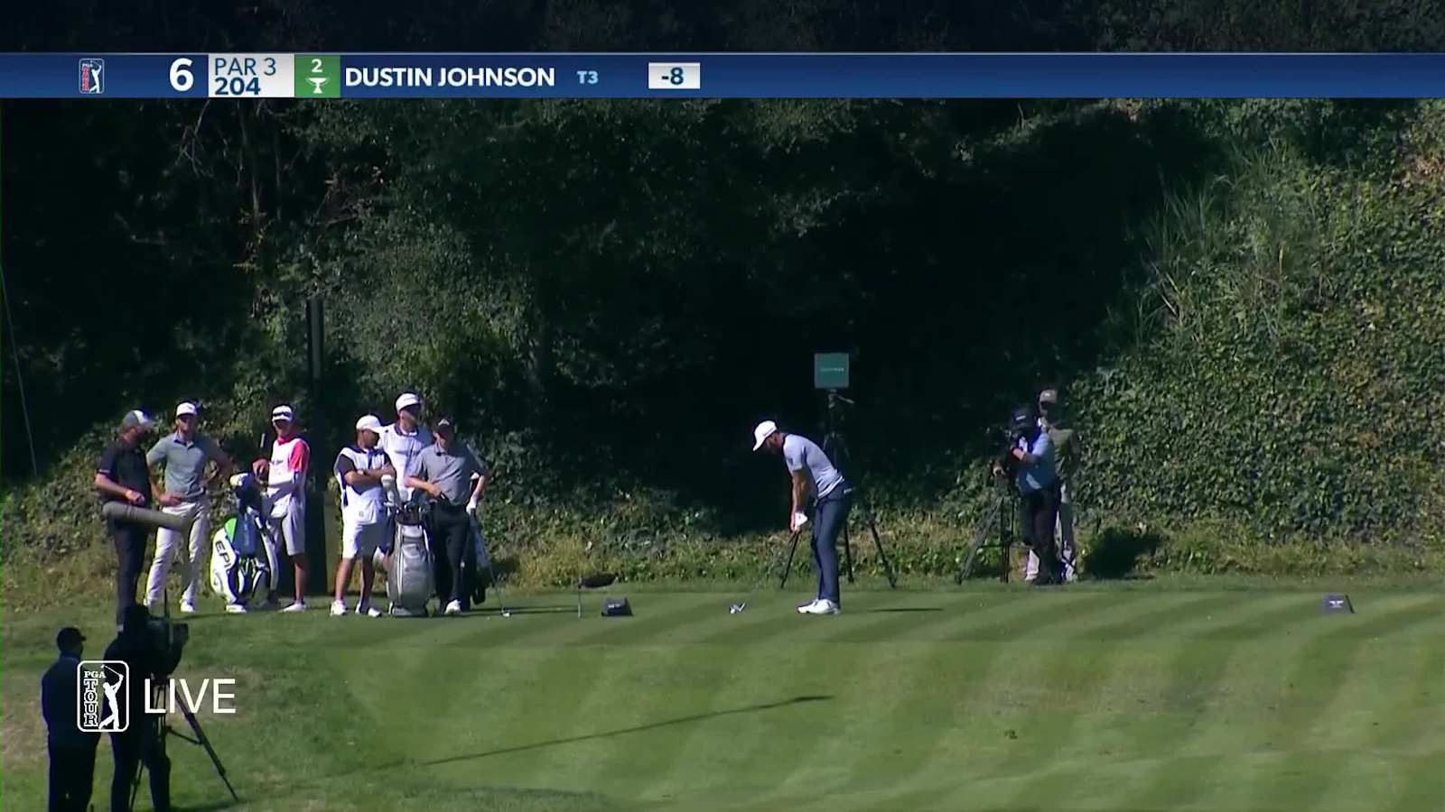 Dustin Johnson uses nice tee shot to set up birdie at Genesis 