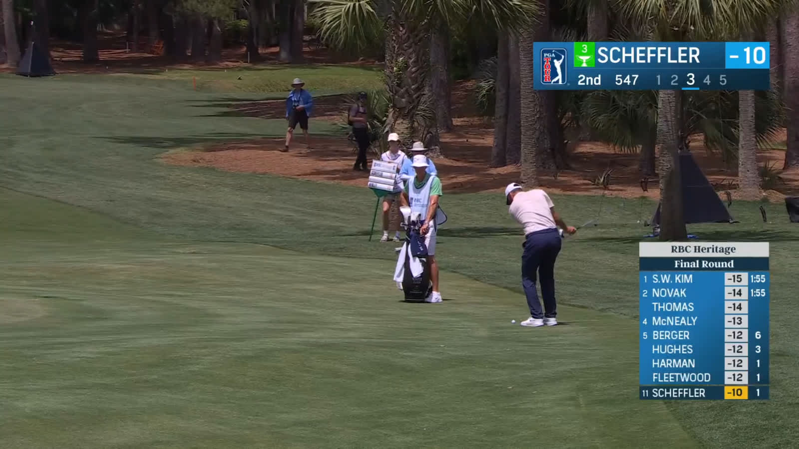 Scottie Scheffler's well-done chip leads to birdie at RBC Heritage