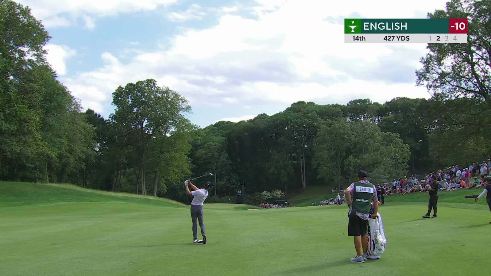Harris English makes birdie on No. 14 at Travelers