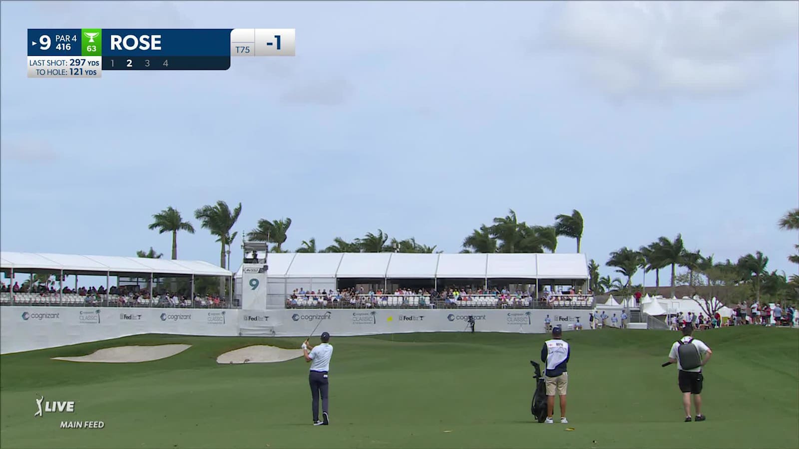 Justin Rose's excellent approach leads to a birdie at Cognizant Classic