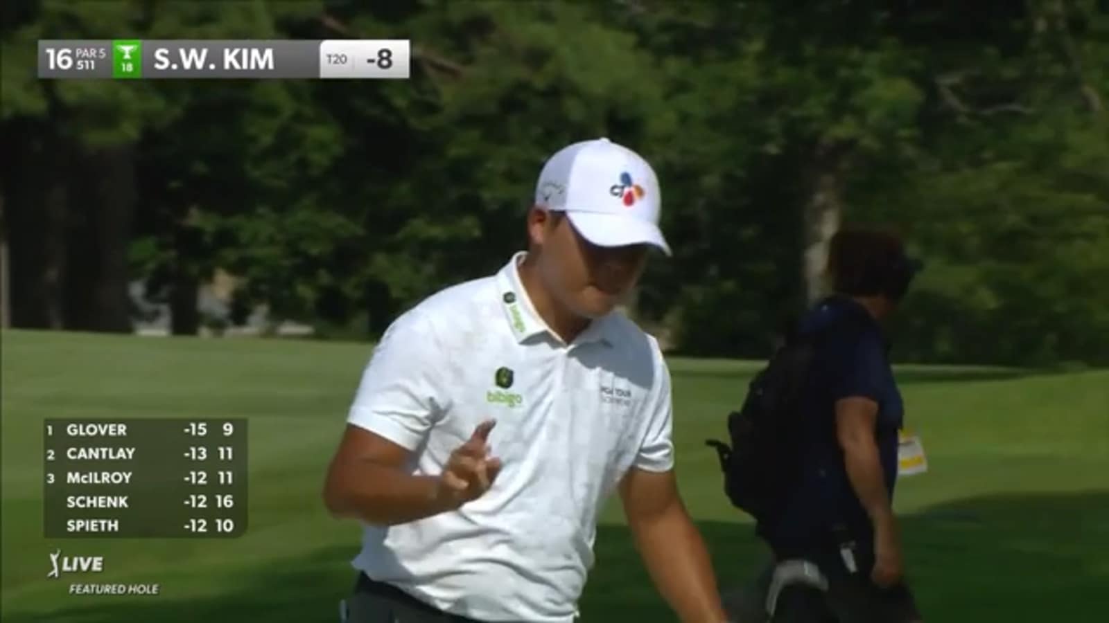 Si Woo Kim gets up-and-down from bunker for birdie at FedEx St. Jude