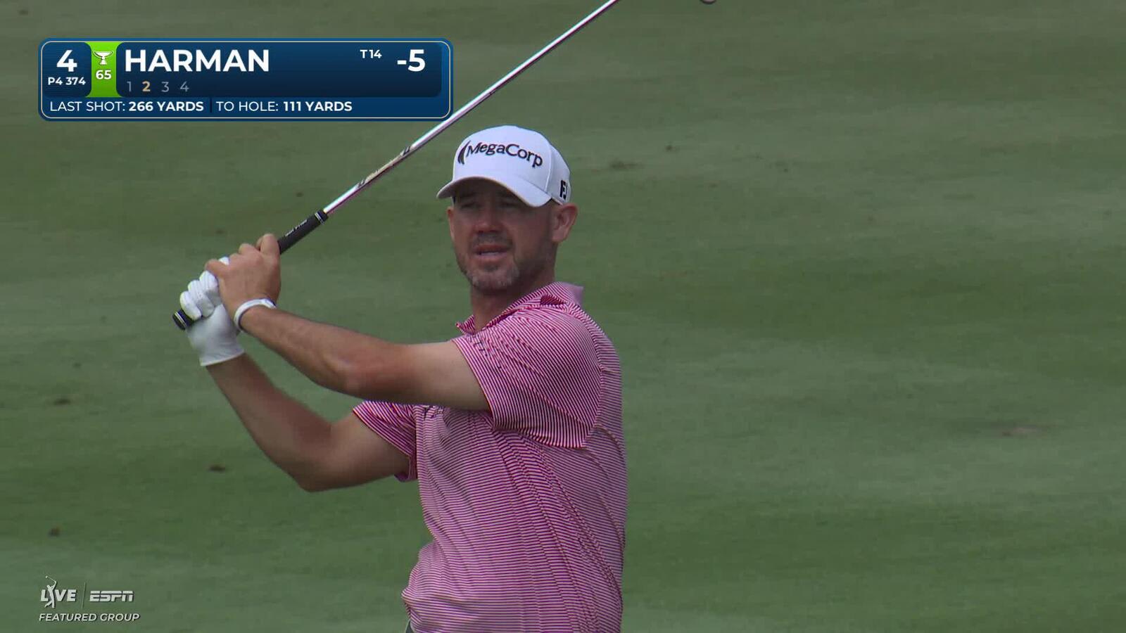 Brian Harman hits 112-yard approach to 8 feet, sets up birdie on No. 4 at THE PLAYERS