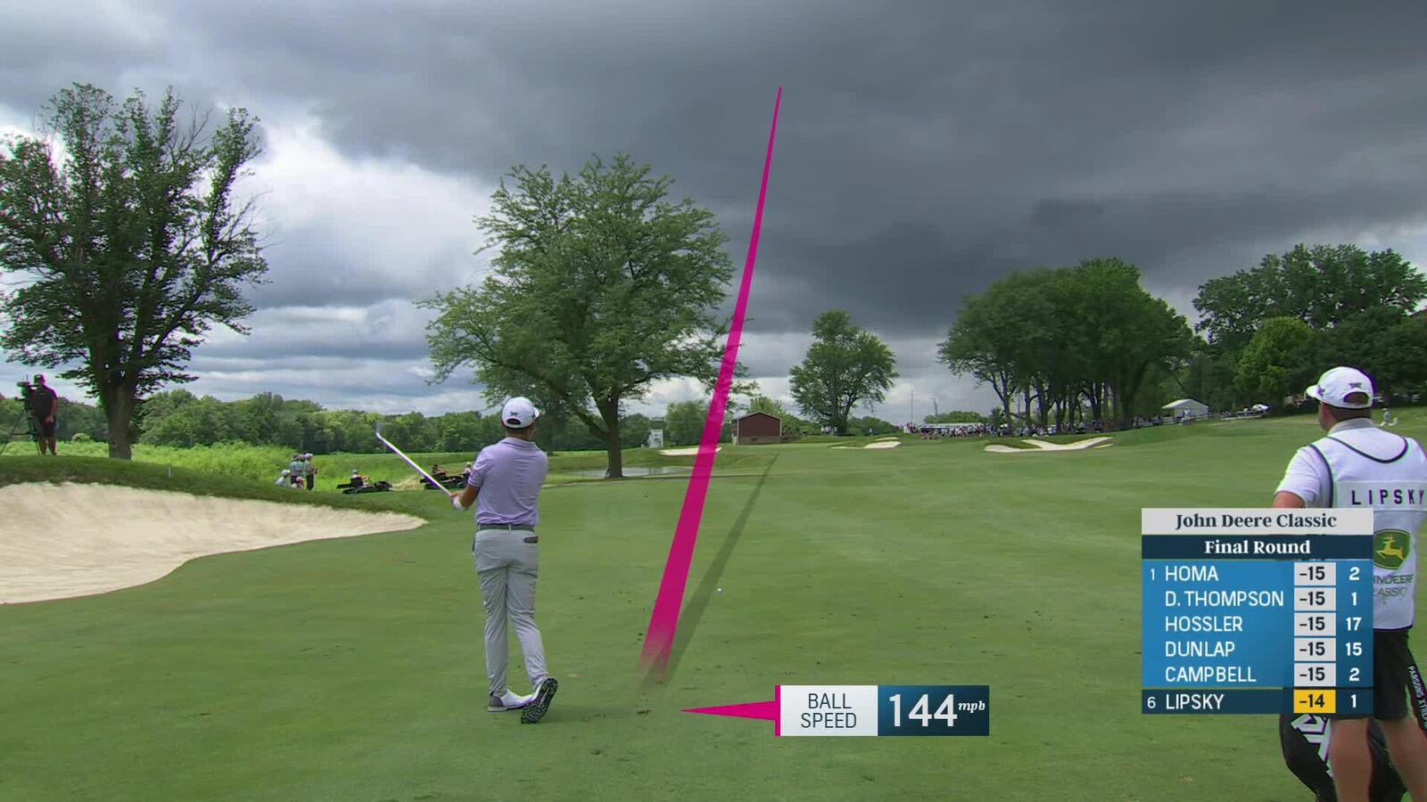 David Lipsky narrowly misses eagle putt to set up birdie at John Deere