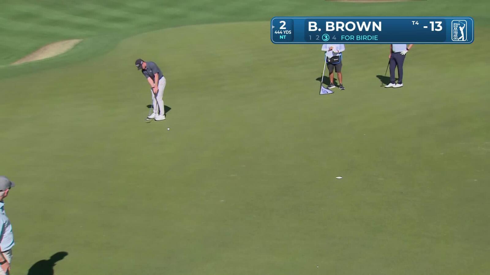 Blades Brown makes birdie putt on No. 2 at The American Express