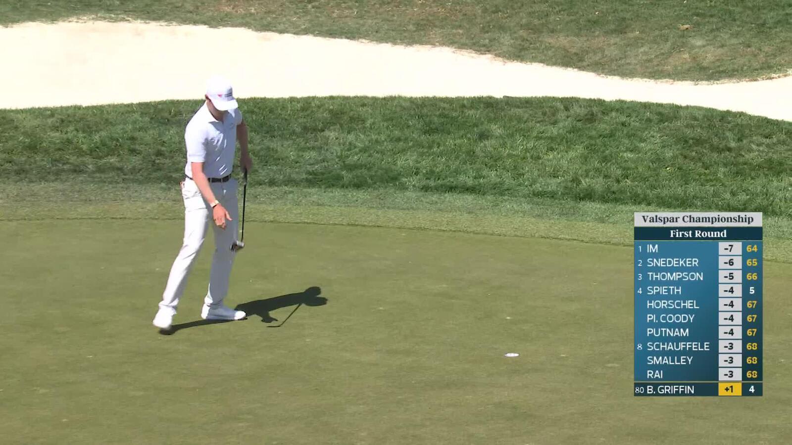 Ben Griffin makes birdie on No. 5 at Valspar