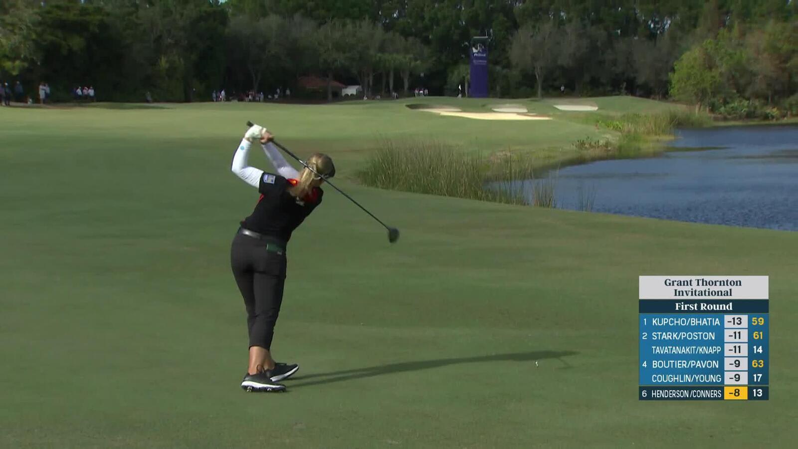 Brooke Henderson’s impressive second leads to eagle at Grant Thornton