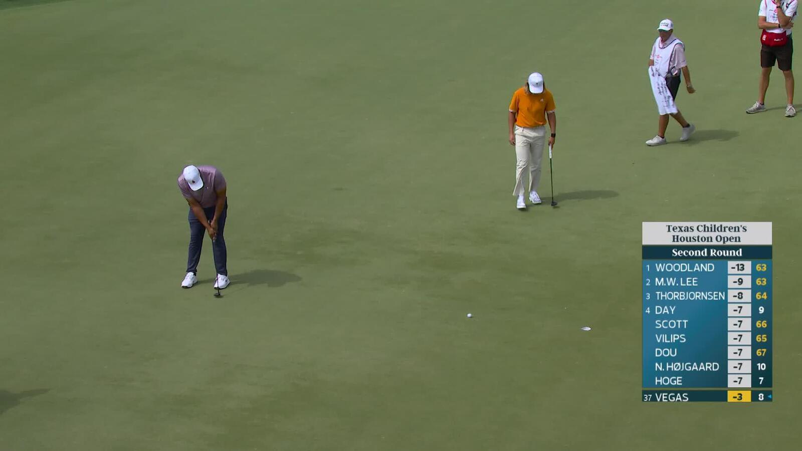 Jhonattan Vegas hits 141-yard approach to 14 feet, sets up birdie on No. 17 at Texas Children's