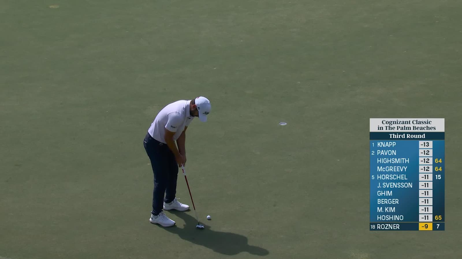 Antoine Rozner sinks 10-foot birdie putt at Cognizant Classic