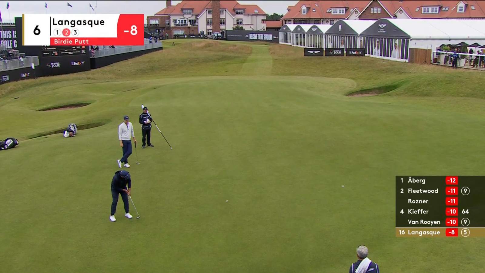 Romain Langasque buries birdie putt at Genesis Scottish Open