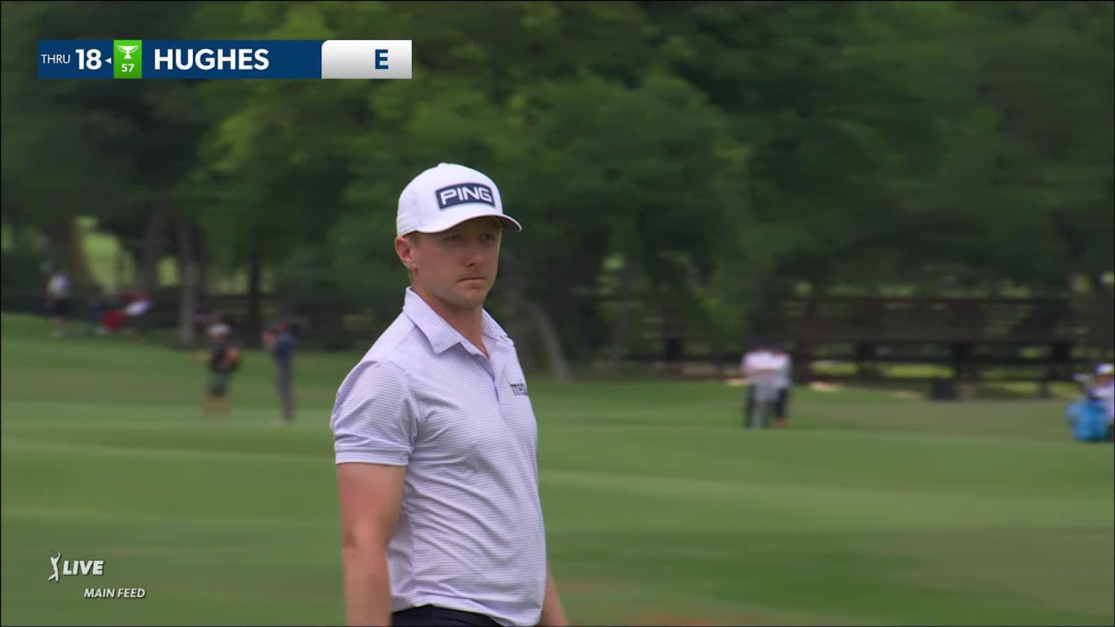 Mackenzie Hughes makes birdie on No. 9 at CJ CUP Byron Nelson