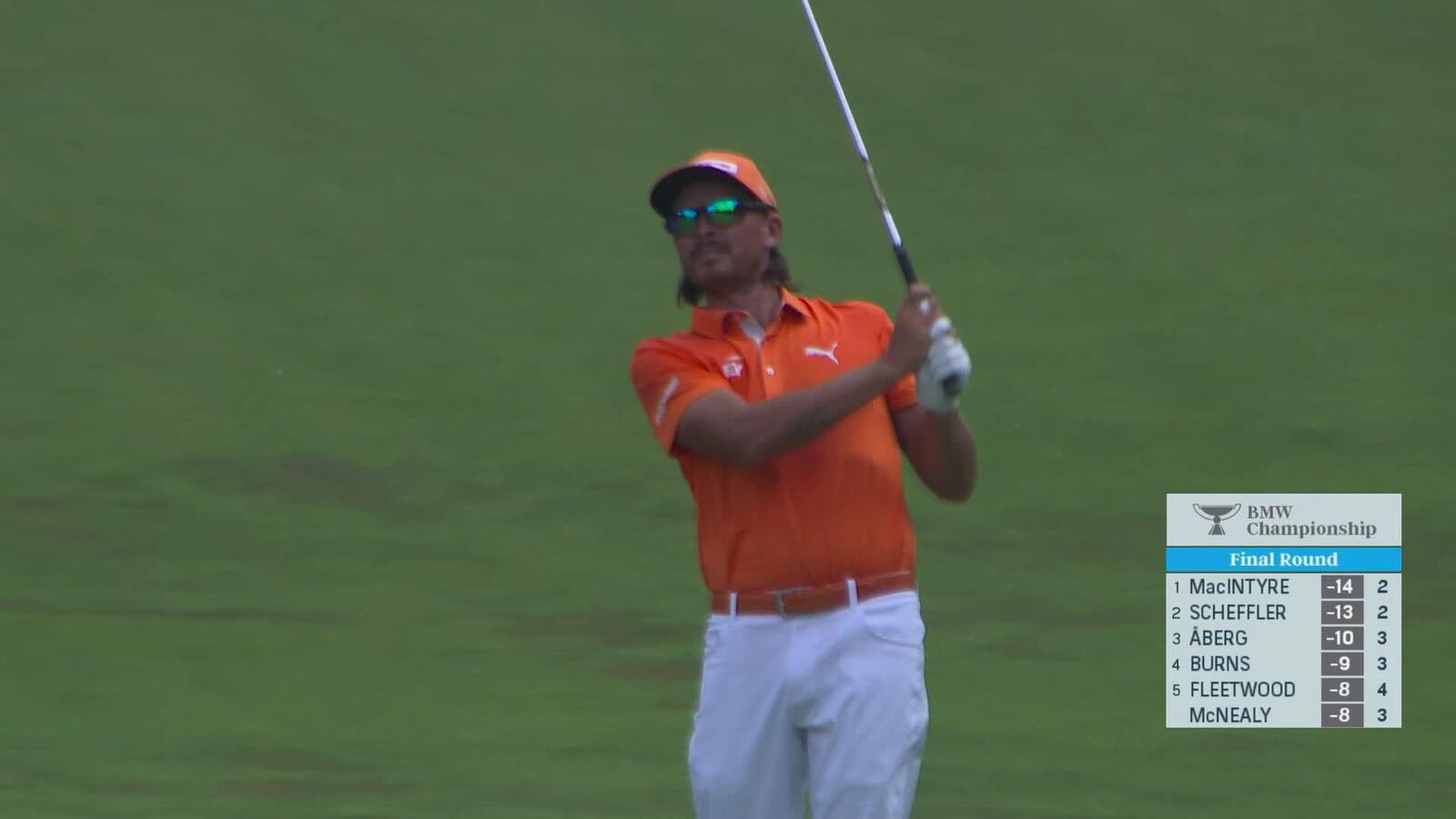 Rickie Fowler makes birdie on No. 5 at BMW Championship