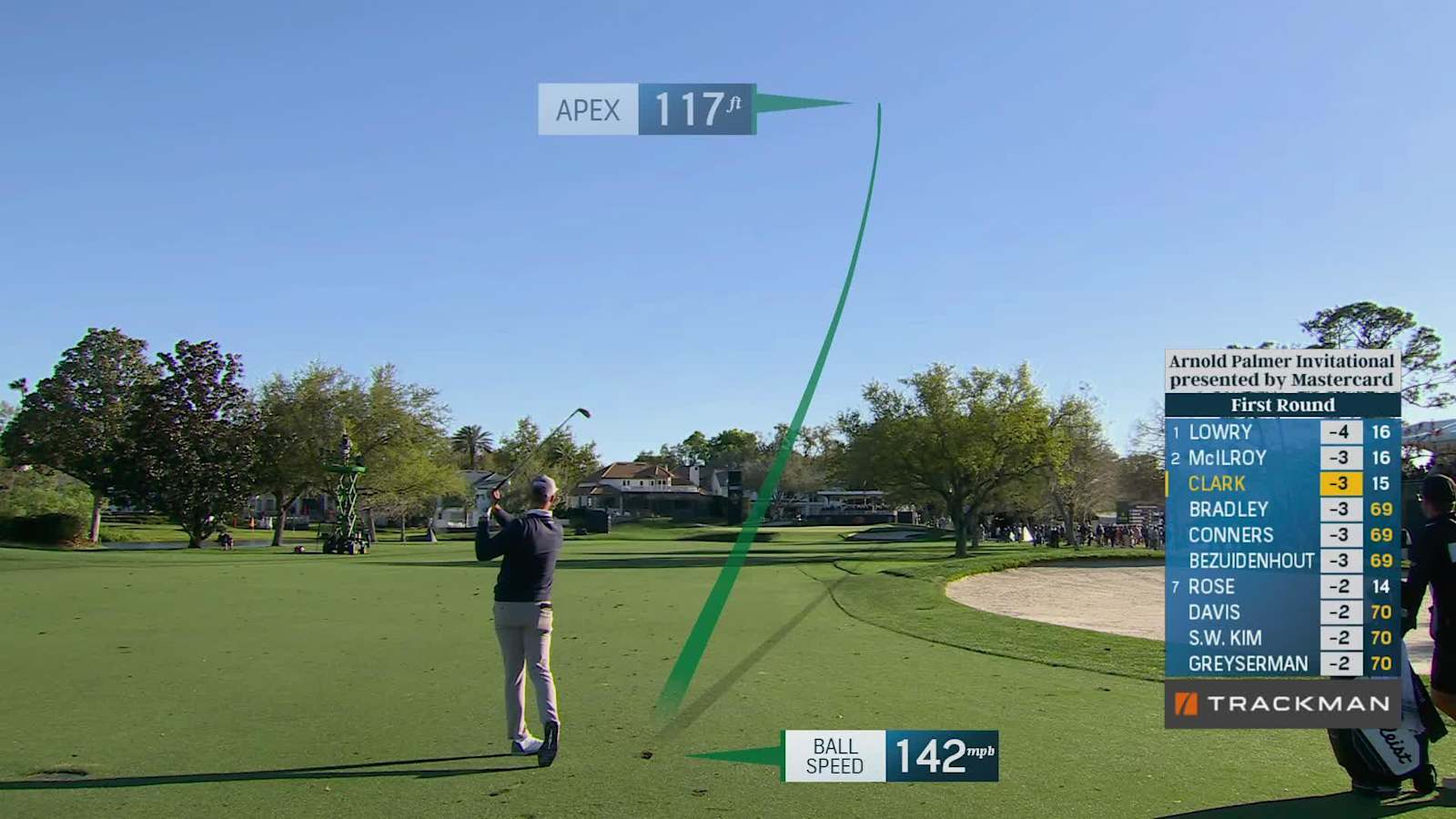 Wyndham Clark finds the green in two to set up birdie at Arnold Palmer