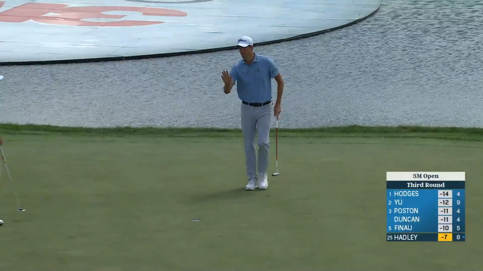 Chesson Hadley makes 11-foot birdie at 3M Open
