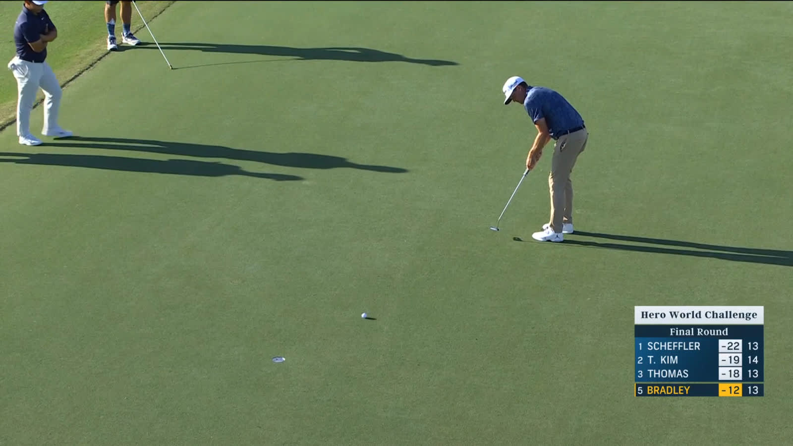 Keegan Bradley makes 12-footer for birdie at Hero World Challenge