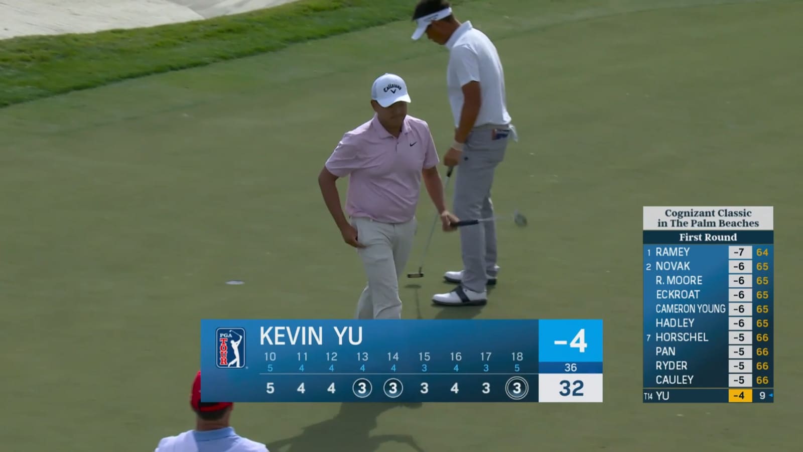 Kevin Yu makes 15-footer for eagle on No. 18 at Cognizant Classic