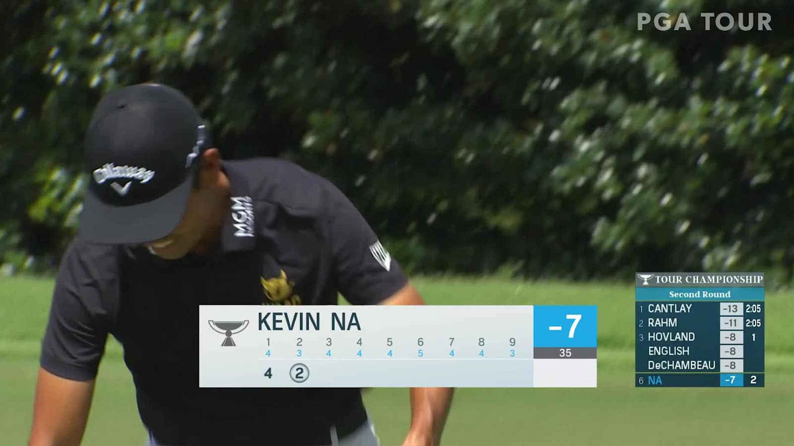 Kevin Na makes birdie on No. 2 at TOUR Championship