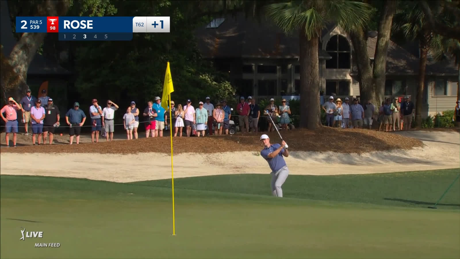 Justin Rose gets up-and-down from bunker for birdie at RBC Heritage