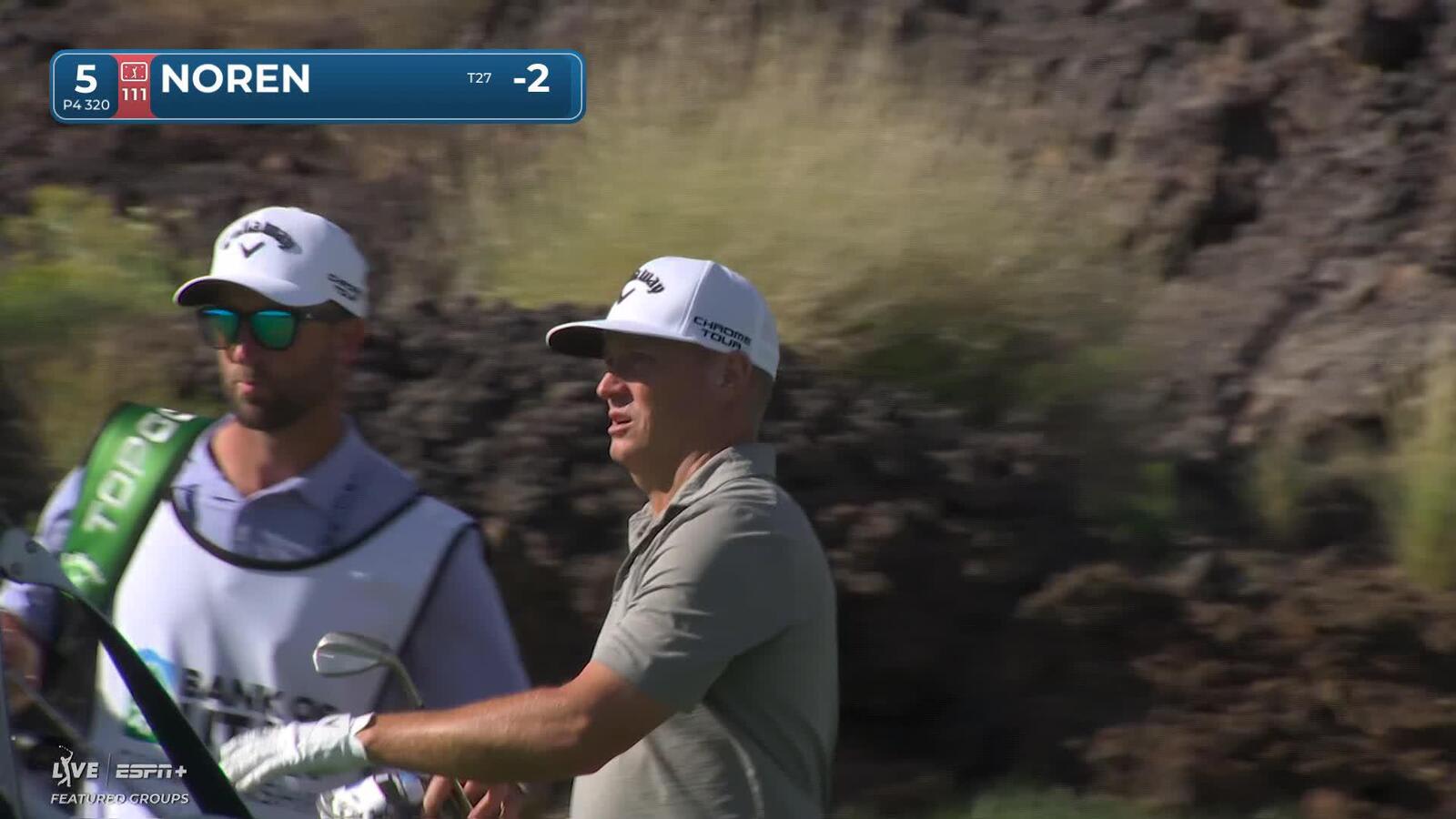 Alex Noren sinks 25-foot birdie putt on No. 5 at Bank of Utah