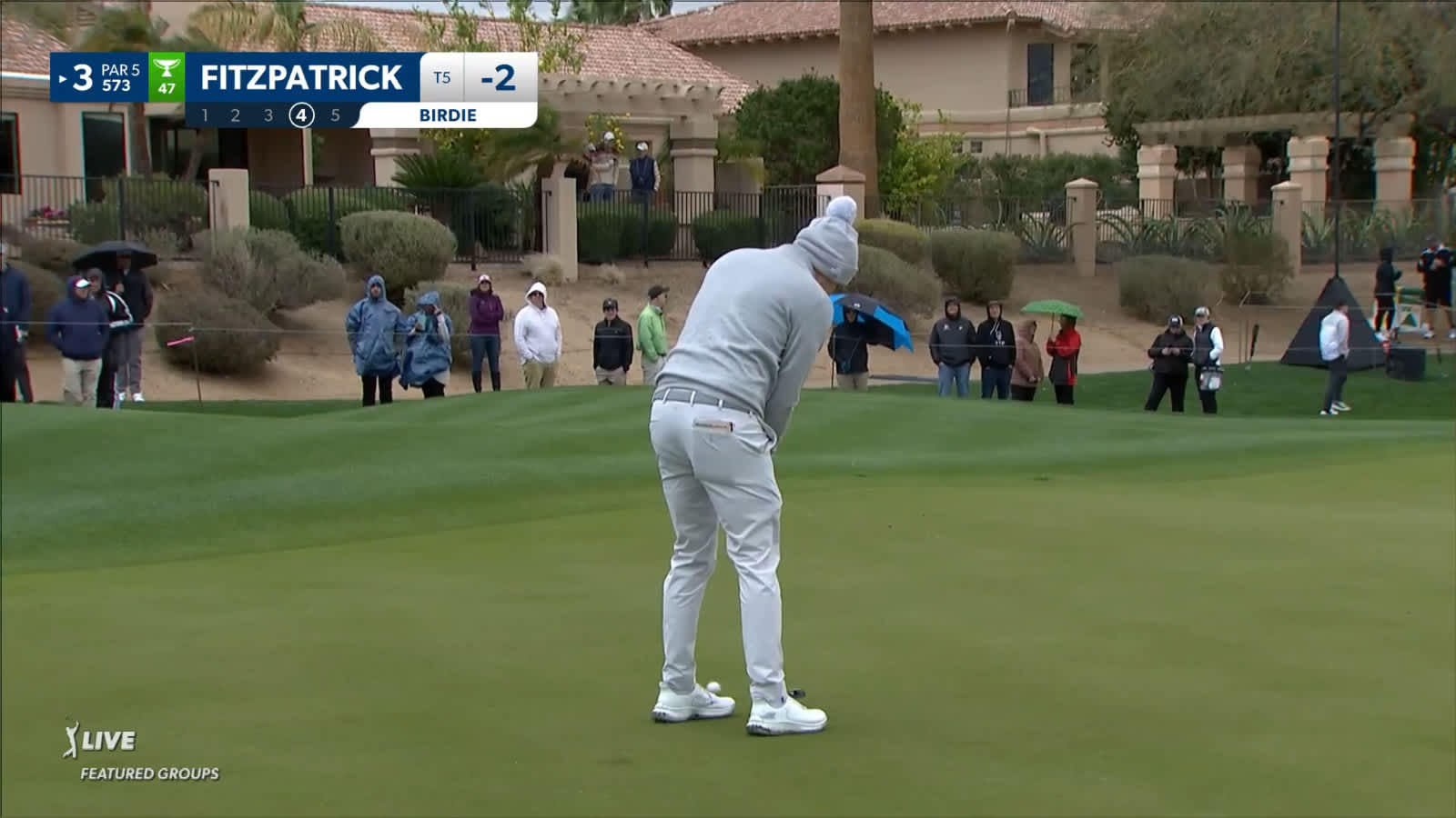 Matt Fitzpatrick makes birdie on the par-5 3rd at WM Phoenix Open