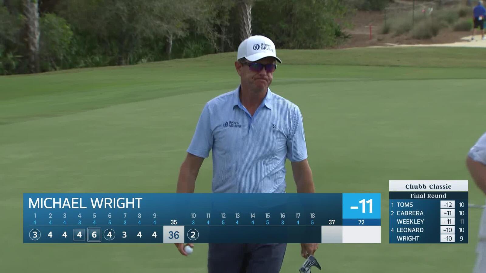 Michael Wright makes birdie on No. 10 at Chubb Classic