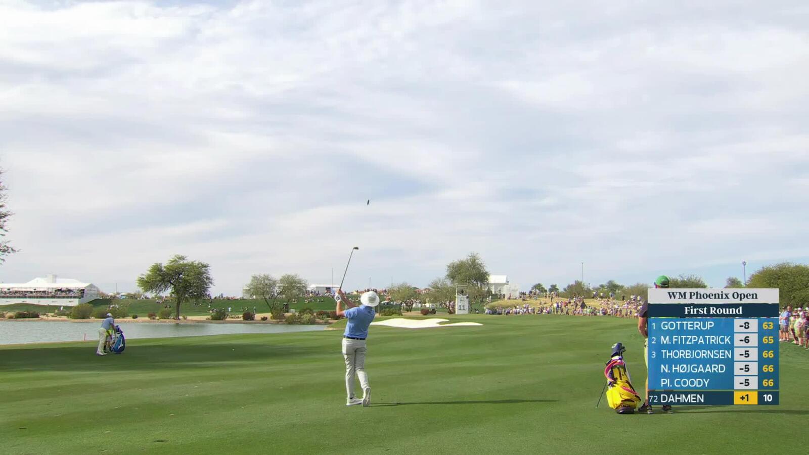 Joel Dahmen hits 140-yard approach to 18 feet, sets up birdie on No. 11 at WM Phoenix Open