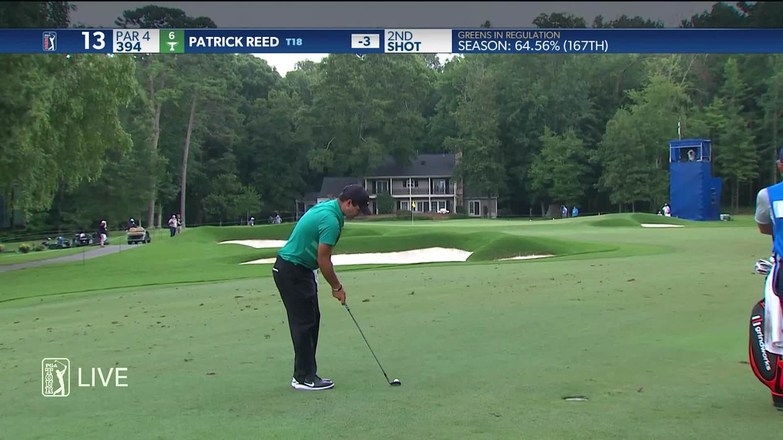 Patrick Reed birdies No. 13 in Round 1 at Wyndham