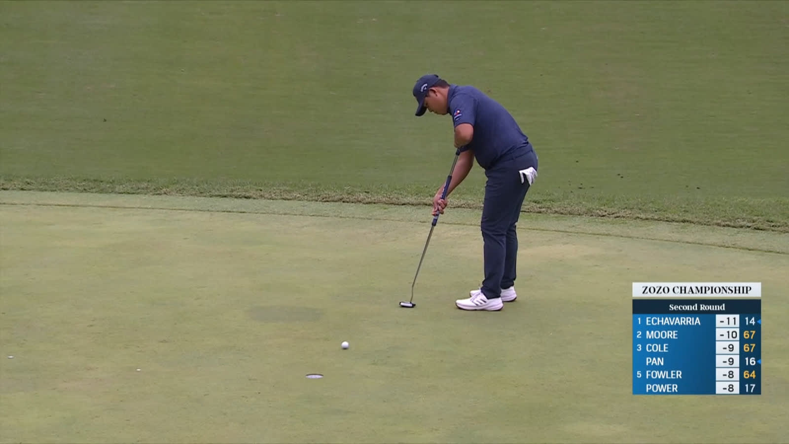 Si Woo Kim sinks putt for birdie at ZOZO CHAMPIONSHIP