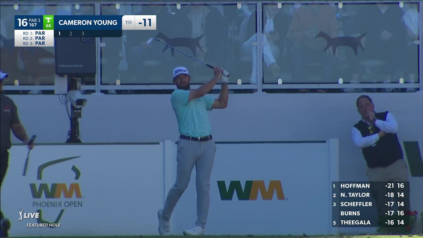 Cameron Young dials in tee shot and birdies at WM Phoenix Open