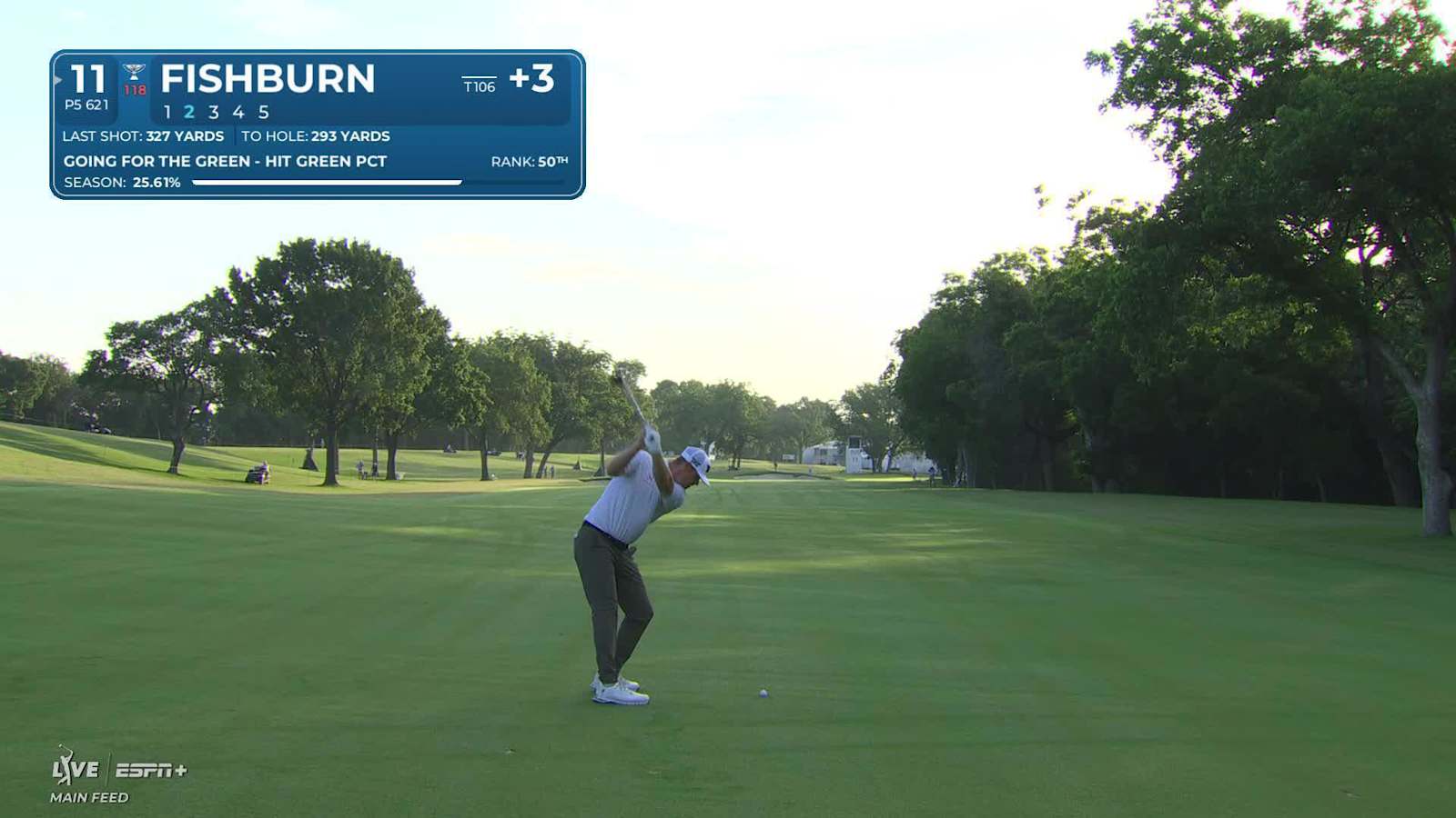 Patrick Fishburn makes birdie on No. 11 at Charles Schwab