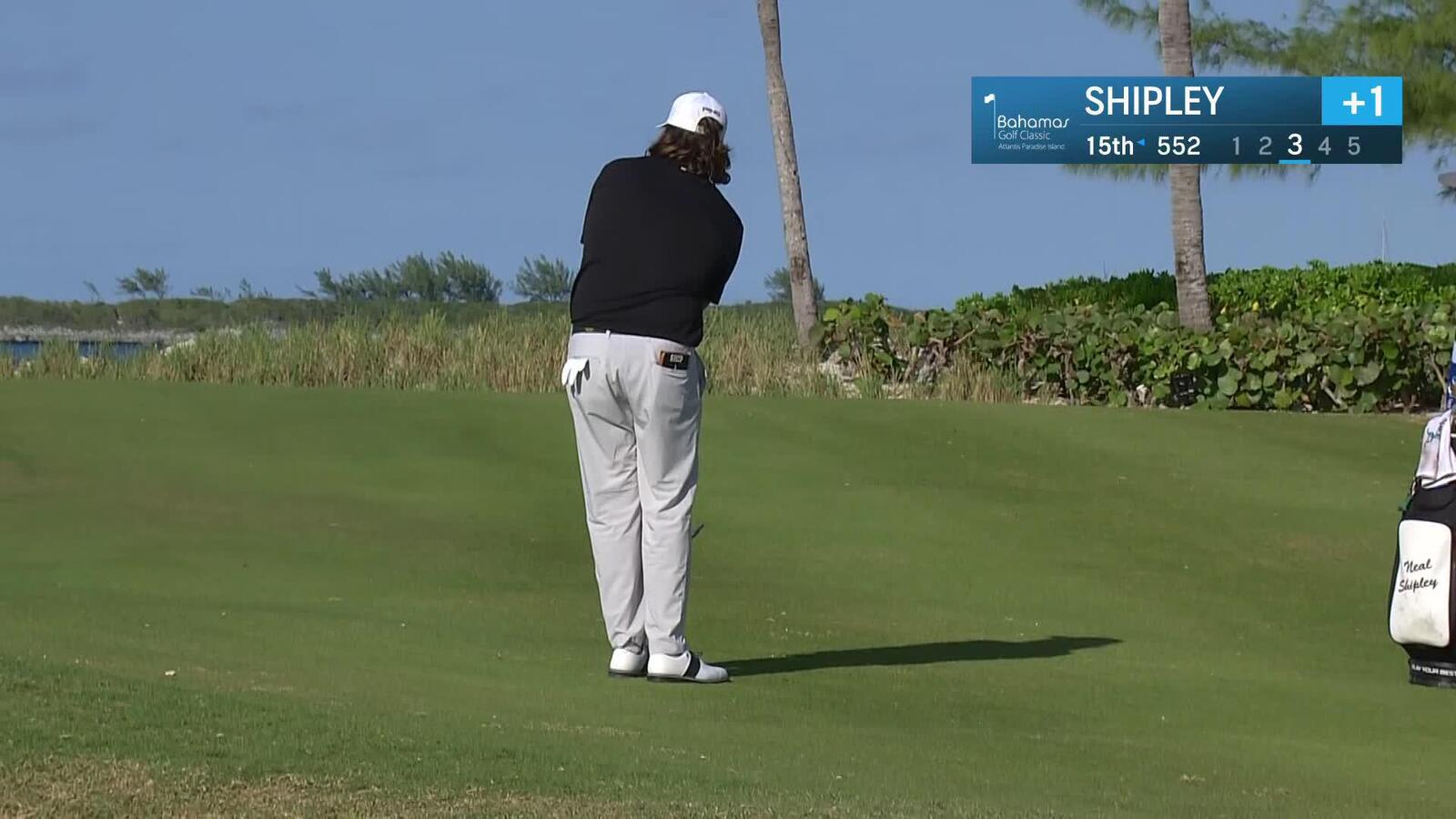 Neal Shipley gets up-and-down for birdie at The Bahamas Golf Classic