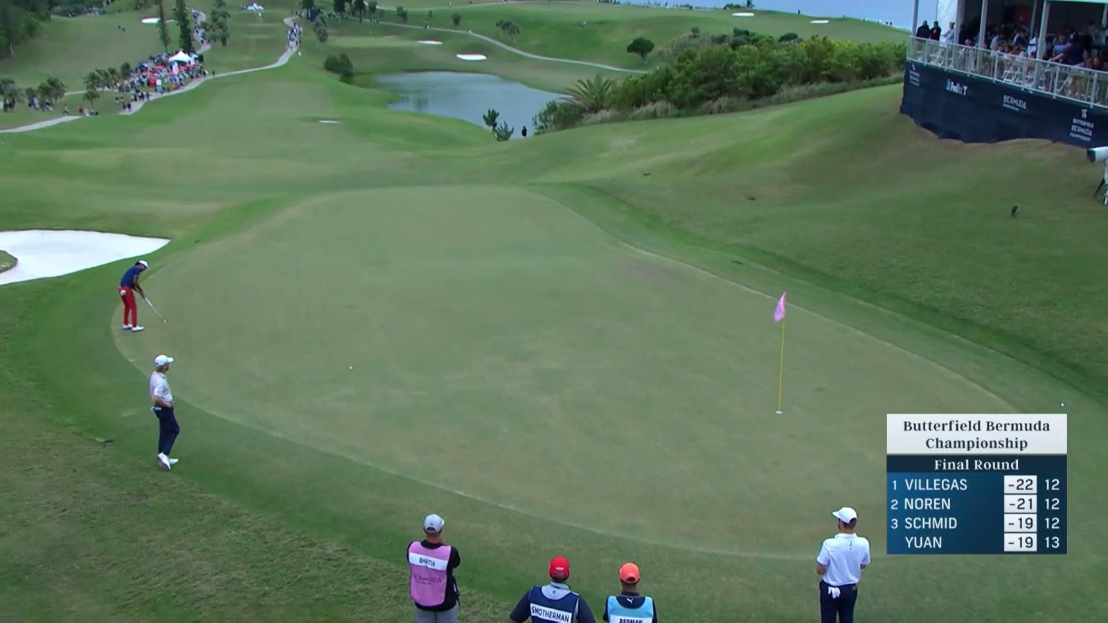 Akshay Bhatia buries closing birdie putt at Butterfield Bermuda