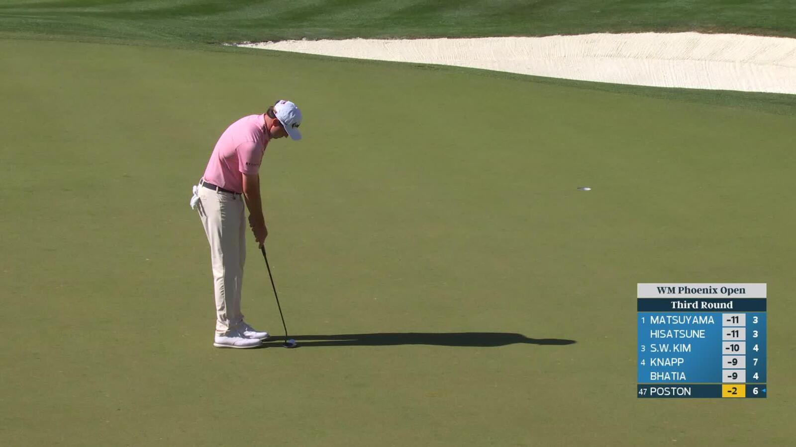 J.T. Poston pours in 21-foot birdie putt on No. 16 at WM Phoenix Open